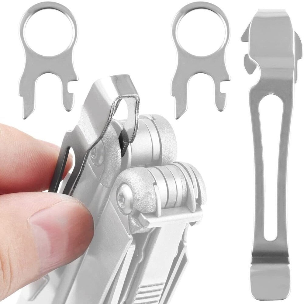 CEP KLİPSİ VE KORDON HALKASI Stainless Steel